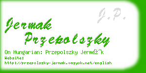 jermak przepolszky business card